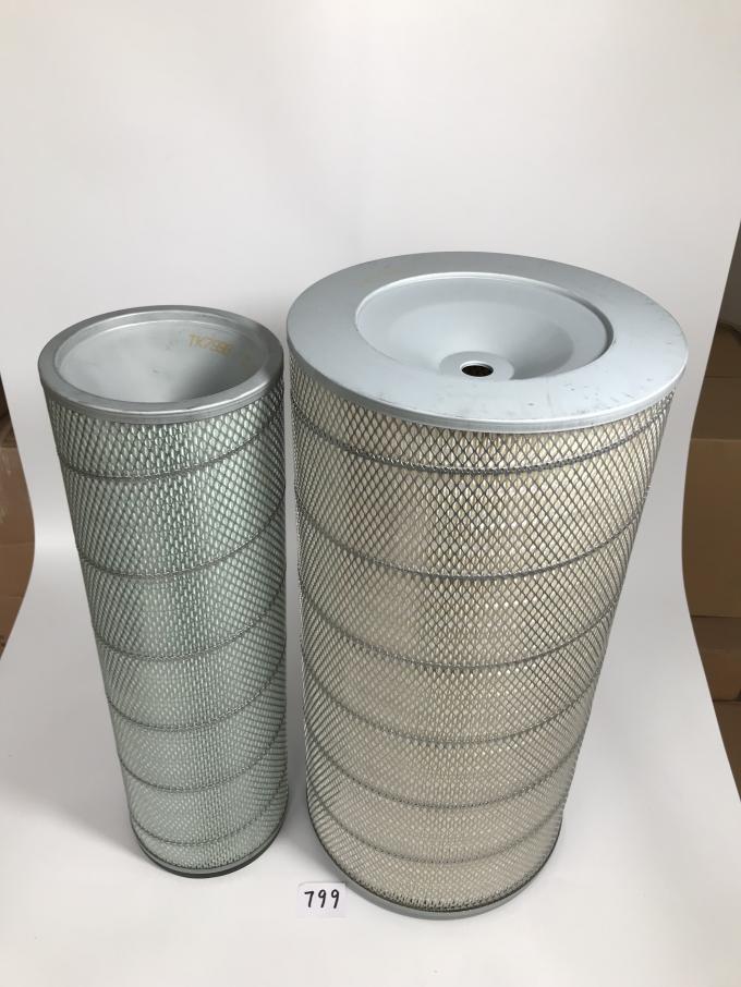 Professional Excavator Air Filter , Hitachi Excavator Filters P127308 P127309 For ZAX450 ZAX470